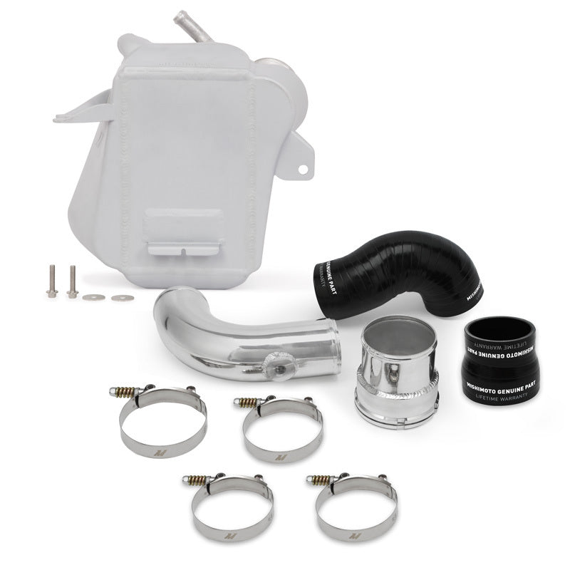 Mishimoto MMINT-F2D-17SL 2017+ Ford 6.7L Powerstroke Air-To-Water Intercooler - Micro-Wrinkle Silver