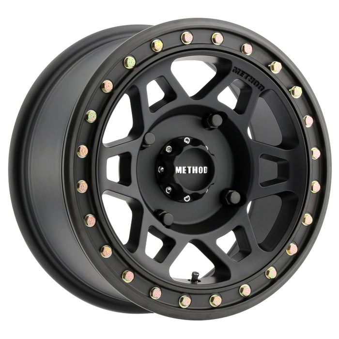 Method Wheels MR40557047552B Method MR405 UTV Beadlock 15x7 / 5+2/38mm Offset / 4x136 / 106mm CB Matte Black Wheel