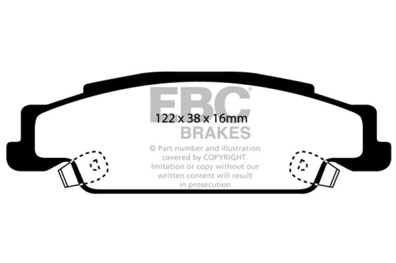 EBC DP41646R 02-05 Cadillac CTS 2.6 Yellowstuff Rear Brake Pads