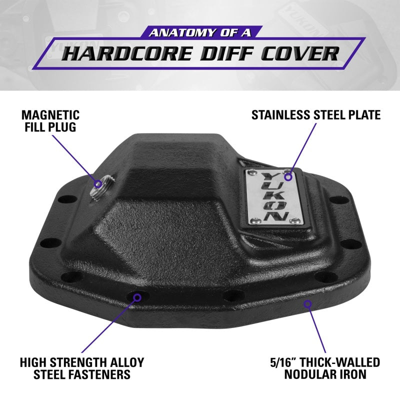 Yukon Gear & Axle YHCC-D30JL Yukon Hardcore Nodular Iron Cover for 2018 Jeep Wrangler JL Front Dana 30