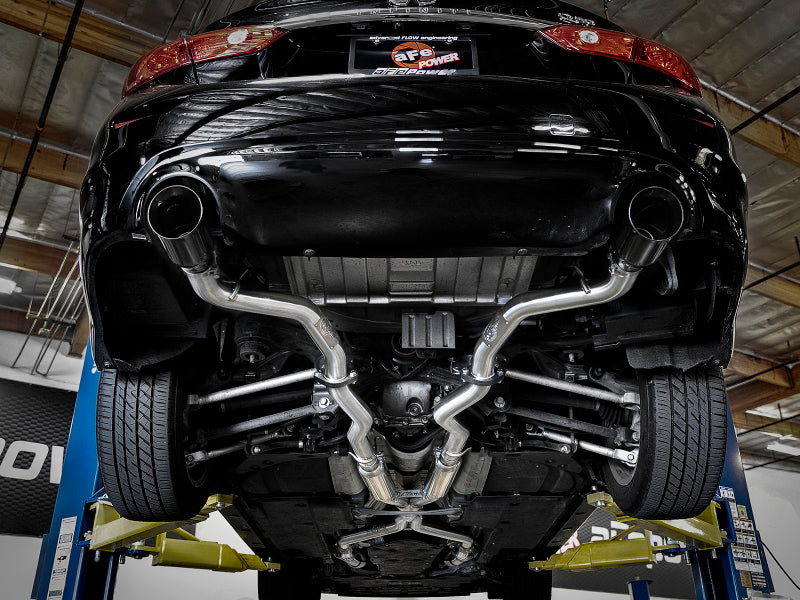 aFe 49-36132NM-B Takeda 2.5in 304 SS Cat-Back Exhaust System w/ Black Tips 16-18 Infiniti Q50 V6-3.0L (tt)