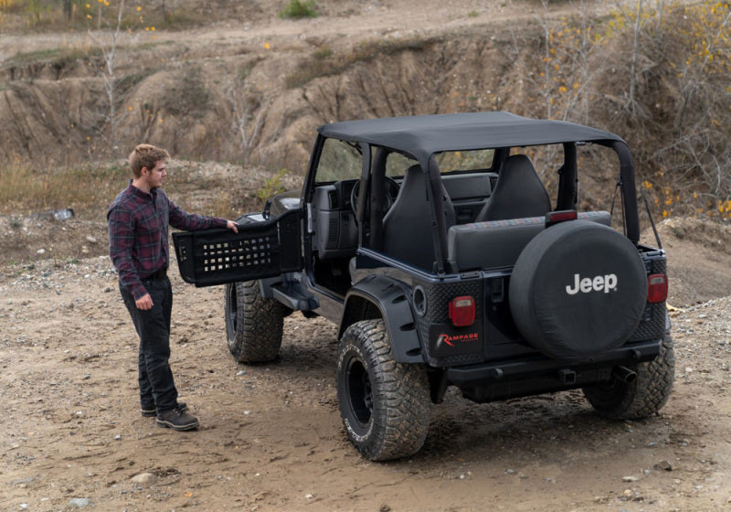 Rampage 7683 1997-2006 Jeep Wrangler(TJ) 2-Door Tube Doors With Netting - Black