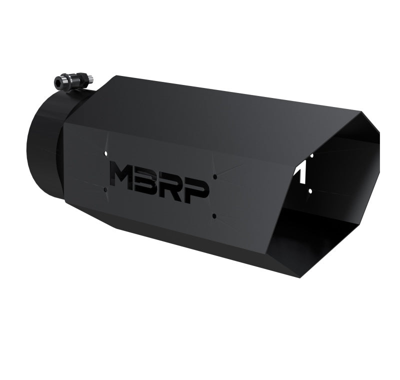 MBRP T5167BLK Universal Hex Tip 5in Inlet 16in length w/o Logo - Black Coated
