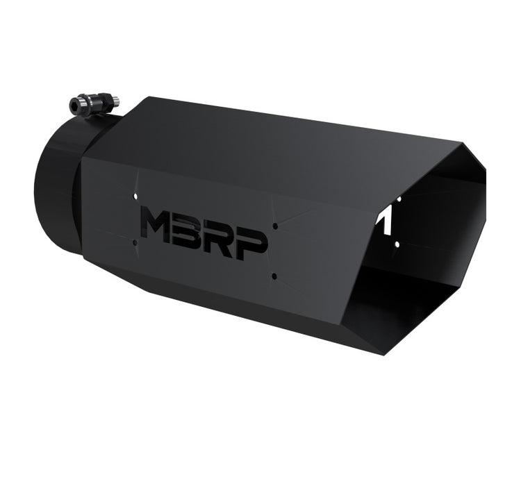 MBRP T5167BLK Universal Hex Tip 5in Inlet 16in length w/o Logo - Black Coated