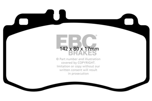 EBC DP41857R 10+ Mercedes-Benz E350 3.5 AMG Sport Package Yellowstuff Front Brake Pads