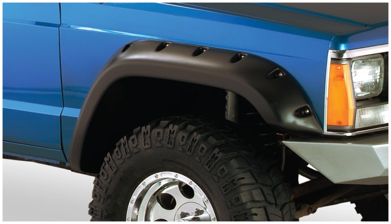 Bushwacker 10912-07 84-01 Jeep Cherokee Cutout Style Flares 4pc Fits 2-Door Sport Utility Only - Black