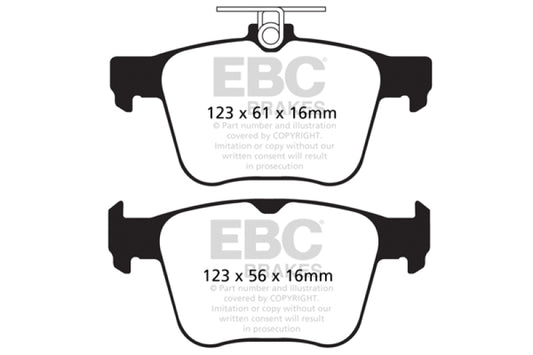 EBC DP32173C 14-20 Audi S3 2.0 Turbo Redstuff Rear Brake Pads