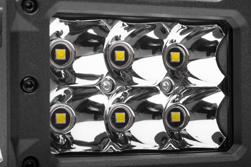 Go Rhino 753003023SBS Xplor Bright Series Rectangle LED Spot Light Kit (Surface/Thread Stud Mnt) 4x3 - Blk (Pair)