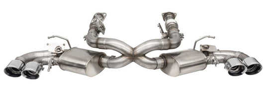 CORSA Performance 21100 Corsa 2020-25 Corvette C8 3in Valved Cat-Back 4.5in Pol Quad Tips - Fits Factory Perf Exhaust w/ AFM