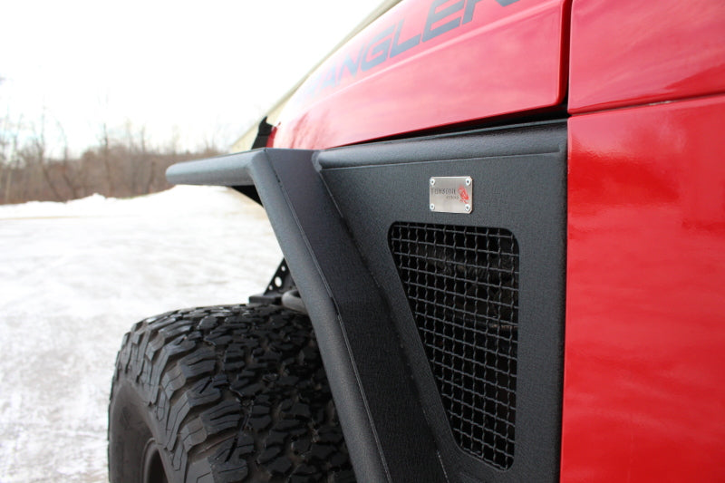 Fishbone Offroad FB23029F 97-06 Jeep Wrangler TJ Steel Tube Fenders Front 3In Flare - Blk Textured Powdercoat