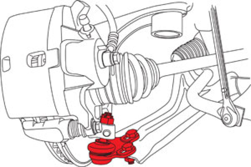 SPC Performance 67381 2016+ Honda Civic Front Adjustable Lower Ball Joint (-1.0 deg) (Does Not Fit Type R)