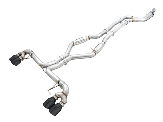 AWE Tuning 3020-43085 2019+ BMW M340i (G20) Track Edition Exhaust - Quad Diamond Black Tips