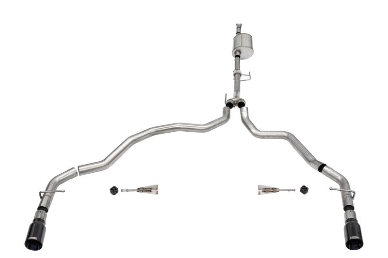 CORSA Performance 21167BLK Corsa 2021-2025 Ford F-150 SuperCab/6.5in Bed 3.5L V6 Sport Cat-Back Dual Rear Exit-Black PVD