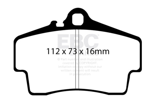 EBC DP51208NDX 98-05 Porsche 911 (996) (Cast Iron Rotor only) 3.4 Carrera 2 Bluestuff Rear Brake Pads