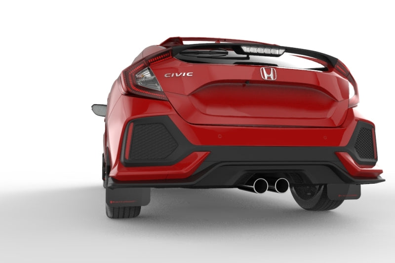 Rally Armor MF51-UR-BLK/RD 17-19 Honda Civic Sport/Sport Touring Black UR Mud Flap w/Red Logo