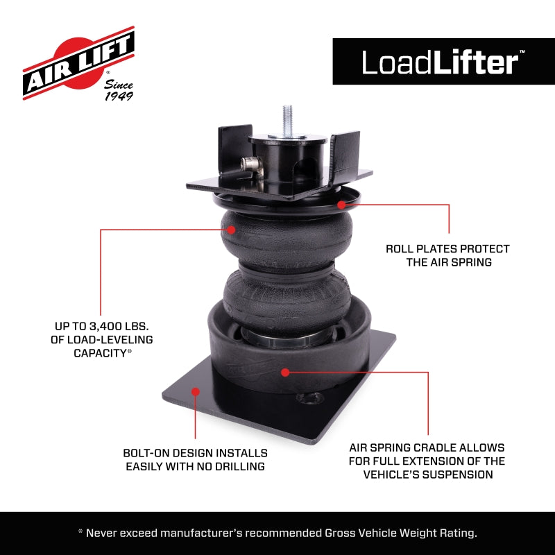 Air Lift 57415 20-25 Jeep Gladiator (4WD) Load Lifter 5000 Air Spring Kit w/ Cradle