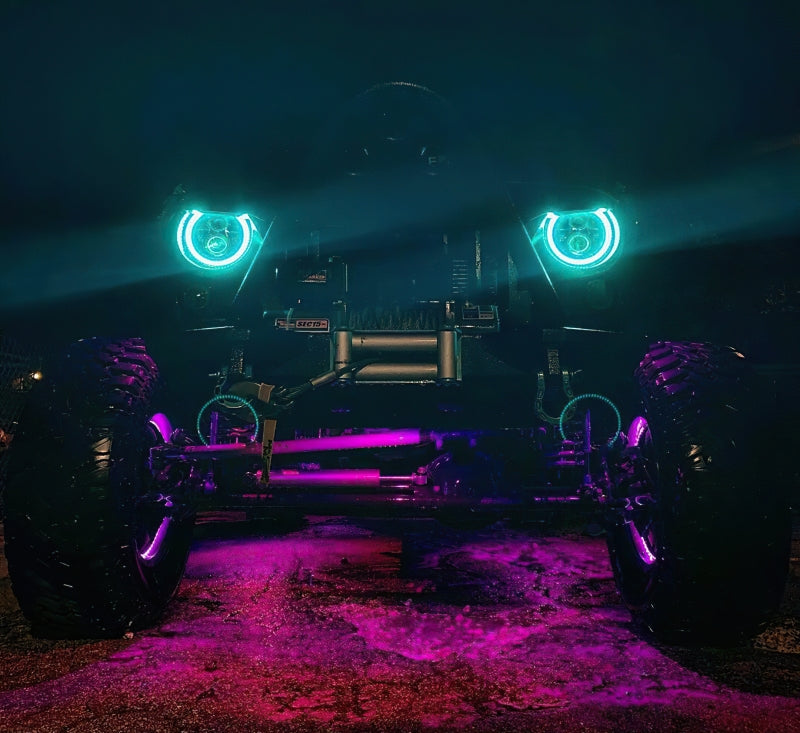 ORACLE Lighting 5769-334 Oracle 7in High Powered LED Headlights - Black Bezel - ColorSHIFT No Controller