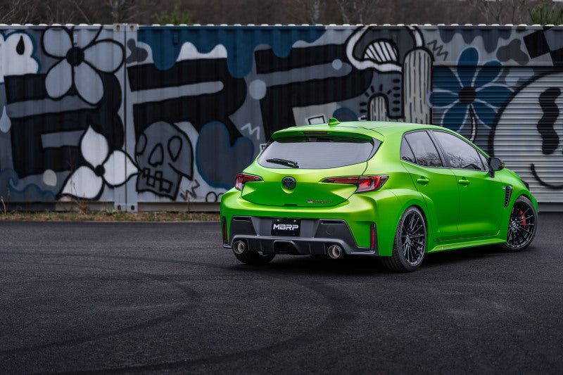 MBRP S43023CF 2023 Toyota Corolla GR 1.6L T304 SS 3in Cat-Back Dual Split Rear w/ Carbon Fiber Tips