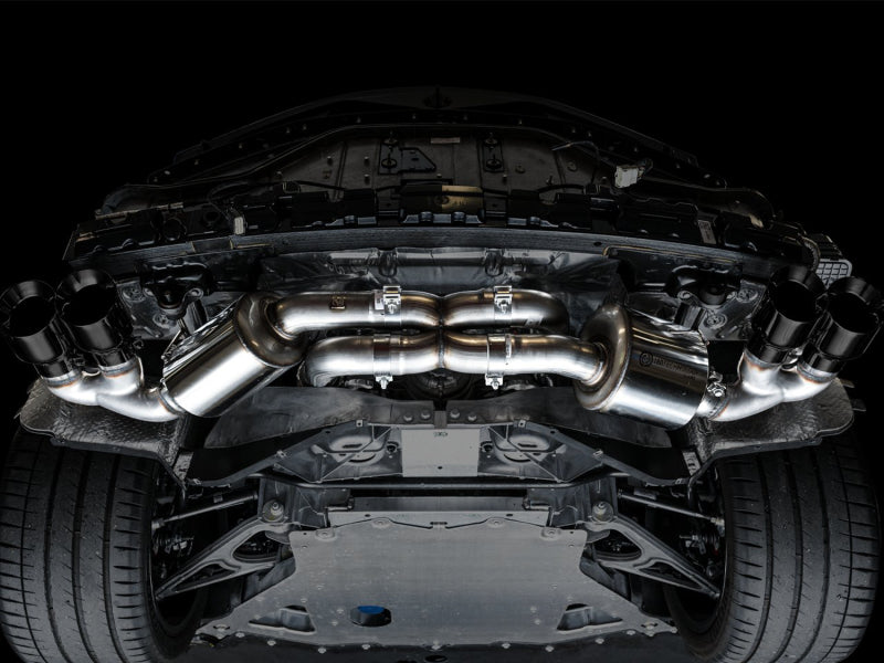 AWE Tuning 3015-43159 2020 Chevrolet Corvette (C8) Touring Edition Exhaust - Quad Diamond Black Tips