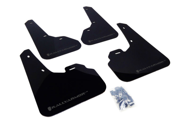 Rally Armor MF17-UR-BLK/GRY 10-13 Mazda3/Speed3 (Hatch/Sedan) Black UR Mud Flap w/Grey Logo