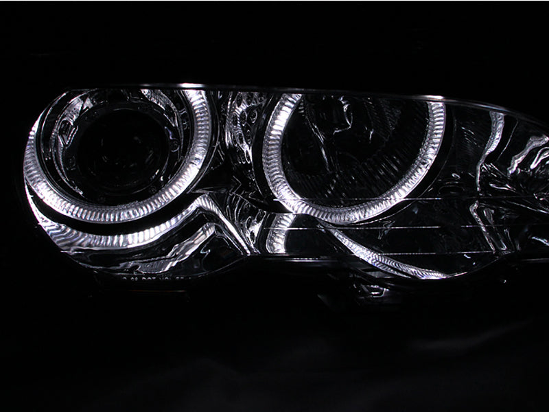 ANZO 121268 2000-2003 BMW 3 Series E46 Projector Headlights w/ Halo Chrome