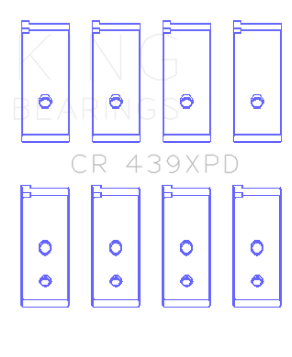King Engine Bearings CR439XPDSTDX King Honda B-Series Dowel Performance Rod Bearing Set - Size STDX