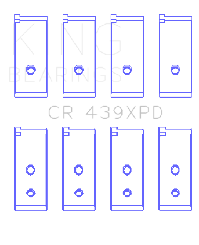 King Engine Bearings CR439XPDSTDX Honda B-Series Dowel Performance Rod Bearing Set - Size STDX