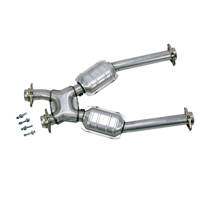 Bbk Performance BBK1638 2-1/2 Off-Road Mid Pipe w/Converters - GT/Cobra