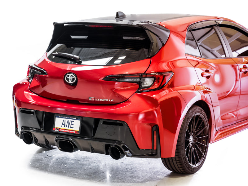 Awe Tuning GR Corolla Exhaust Triple Outlet Black Tips AWE3020-53472
