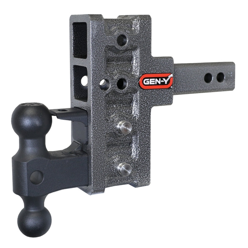 GEN-Y Hitch GH-224 Gen-Y Mega Duty 2in Shank 5in Offset Drop 2K TW 16K Hitch w/GH-051 Dual-Ball/GH-032 Pintle Lock