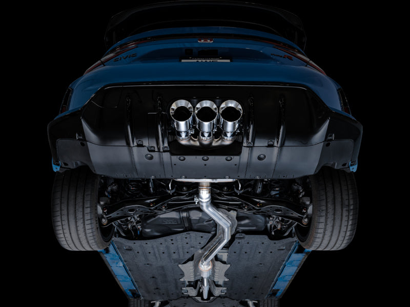 AWE Tuning 3015-52287 2023 Honda Civic Type R FL5 Touring Edition Exhaust w/ Triple Chrome Silver Tips