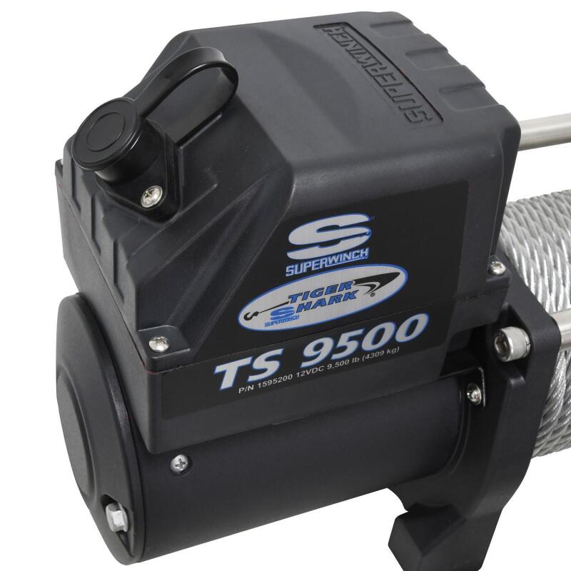 Superwinch 1595200 9500 LBS 12V DC 11/32in x 95ft Steel Rope Tiger Shark 9500 Winch