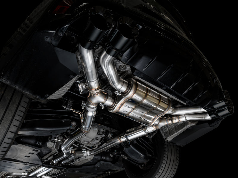 AWE Tuning 3025-43436 2021+ Cadillac CT4-V Blackwing SwitchPath Exhaust - Diamond Black Tips