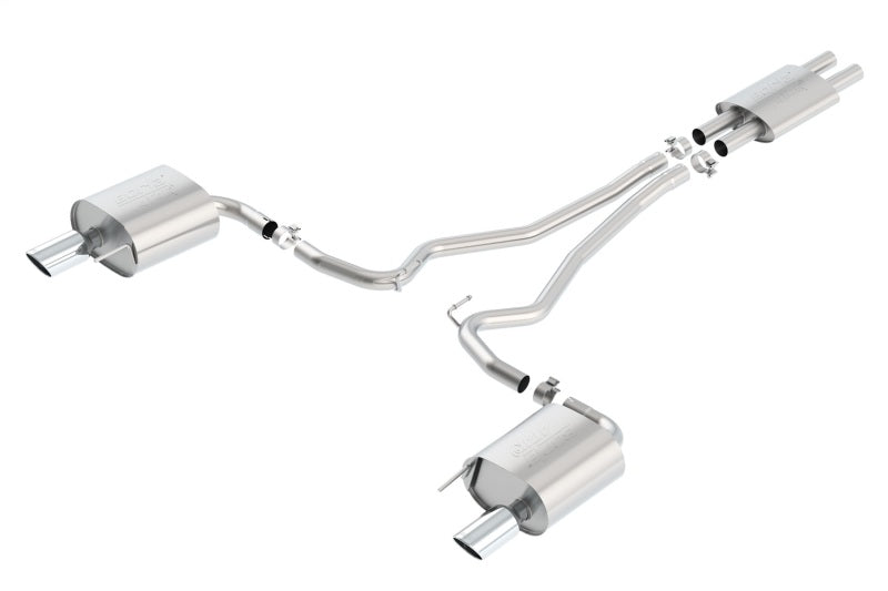 Borla 140588 ATAK Cat Back 15 Ford Mustang 3.7L V6 MT/AT 2.25in Pipe 4in Single Round Rolled Tips