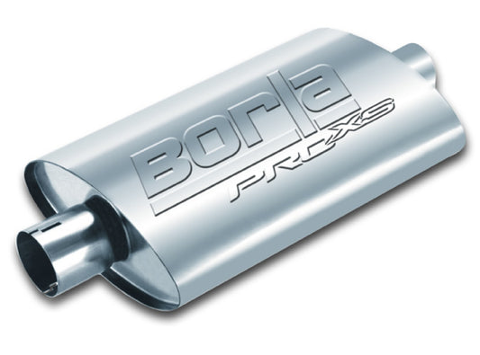 Borla 400496 Universal PRO-XS Oval 2.5in Inlet/Outlet Center/Center Notched Muffler