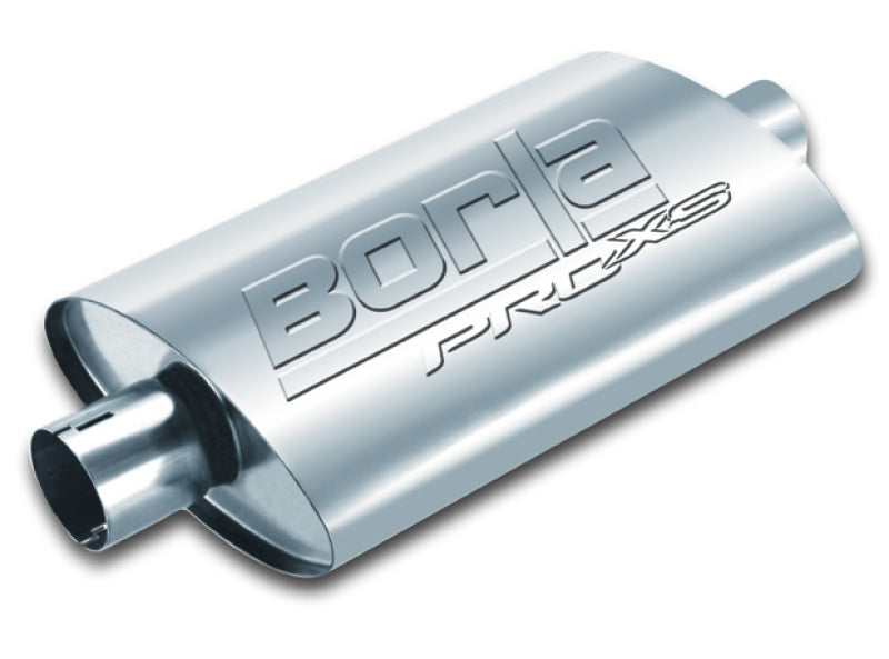 Borla 400495 Universal PRO-XS Muffler Oval 2.25in Inlet/Outlet Notched Muffler