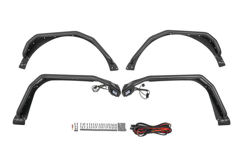 DV8 Offroad FDJL-06 18-23 Jeep Wrangler JL Spec Series Tube Fenders