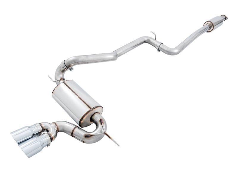 AWE Tuning 3020-33040 Ford Focus ST Touring Edition Cat-back Exhaust - Resonated - Diamond Black Tips