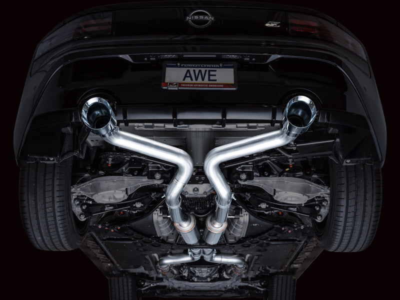 AWE Tuning 3020-32400 AWE 2023 Nissan Z RZ34 RWD Track Edition Catback Exhaust System w/ Chrome Silver Tips