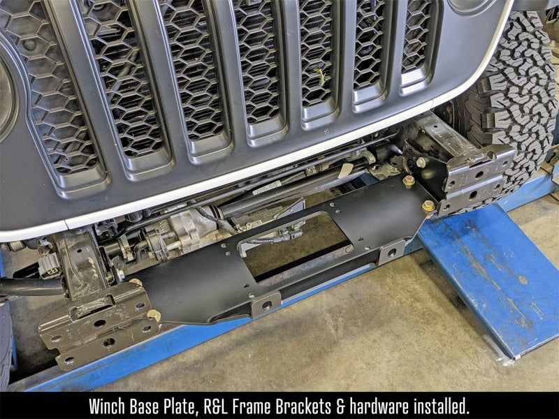 RockJock RJ-641100-101 JL/JT Winch Plate Kit Steel Bumper
