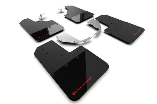 Rally Armor MF85-NO-ST-RD 21-25 Ford Bronco (Steel Bmpr - NO Rptr/Sprt - NO RR/RB) Blk Mud Flap w/Red Logo