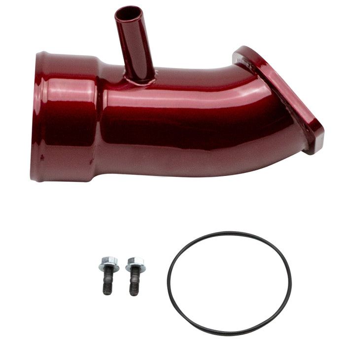 Wehrli WCF100721-RED 17-19 Chevrolet 6.6L L5P Duramax 3.5in Intake Horn w/PCV Port - WCFab Red