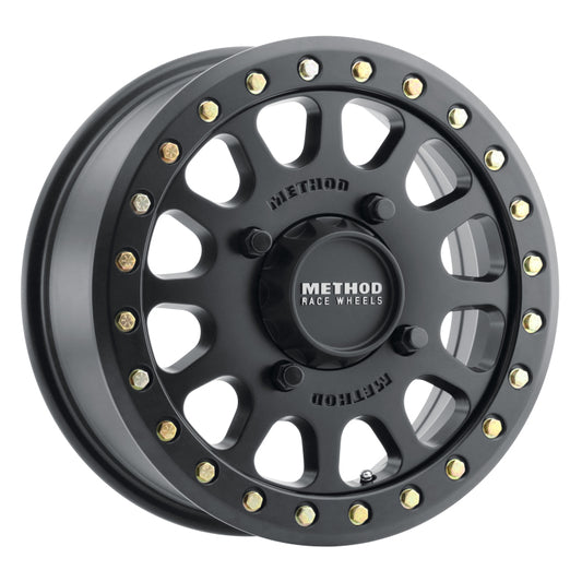 Method Wheels MR40156046551B Method MR401 UTV Beadlock 15x6 / 5+1/53mm Offset / 4x156 / 132mm CB Matte Black Wheel