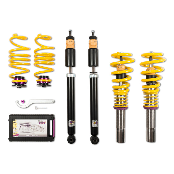 KW 10210075 Coilover Kit V1 Audi A4 S4 (8K/B8) w/o electronic dampening controlSedan FWD + Quattro
