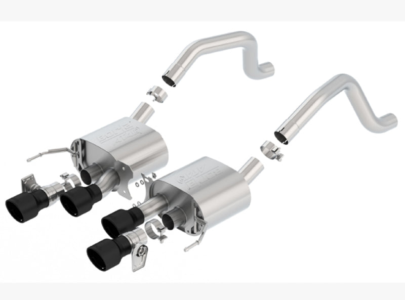 Borla 11903CB 2015+ Chevy Corvette C7 Z06 6.2L Axle Back ATAK Exhaust Black Quad Tips w/o AFM w/ NPP