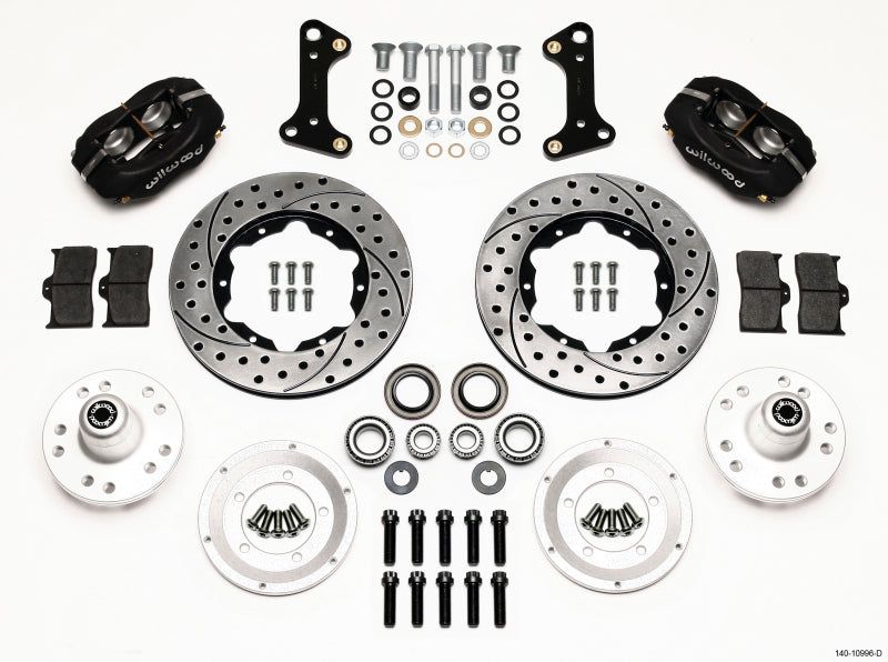 Wilwood 140-10996-D Forged Dynalite Front Kit 11.00in Drilled 67-69 Camaro 64-72 Nova Chevelle