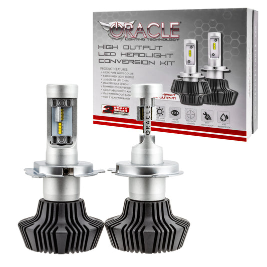 ORACLE Lighting 5231-001 Oracle H4 4000 Lumen LED Headlight Bulbs (Pair) - 6000K