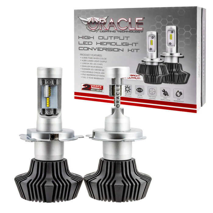 ORACLE Lighting 5231-001 Oracle H4 4000 Lumen LED Headlight Bulbs (Pair) - 6000K