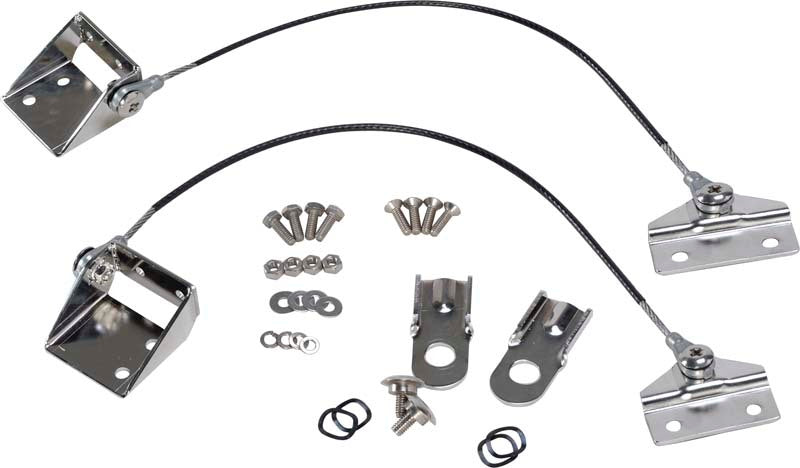 Kentrol 30666 76-86 Jeep CJ Tailgate Pivot Latch Assembly Fiberglass Body CJ - Polished Silver