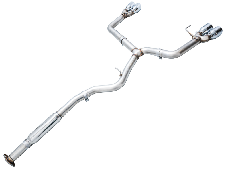 AWE Tuning 3020-42979 2022+ VB Subaru WRX Track Edition Exhaust - Chrome Silver Tips